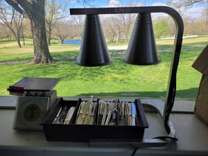 lot 37081 image: Lot Of Restaurant Must Haves  Heating Lamp  Silverware And Edmund Scale