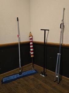 lot 37267 image: Assorted Lot W An American Flag, Dust Mop, And More