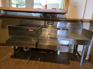 lot 37286 image: Under Counter Bar Sink W Speed Rails