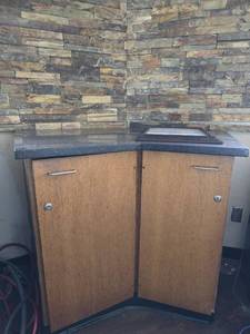 lot 37328 image: Corner Cabinet W Granite Top