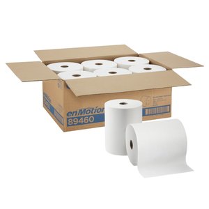 lot 37333 image: Enmotion Roll Towels White 10 In. X 800 Ft. 6 Rolls Per Case - Retail $183.47