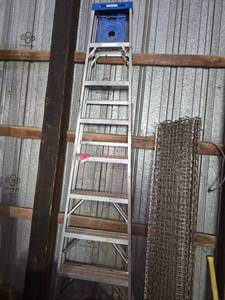 lot 27067 image: 8ft Werner Aluminum Ladder