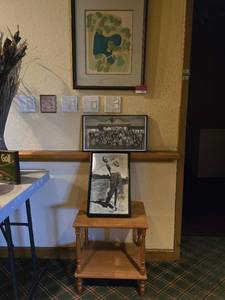 lot 37376 image: Vintage Golf Photos, And Side Table