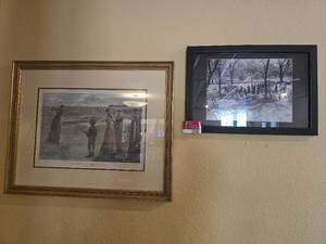 lot 37383 image: Lot W 2 Prints (Hillcrest Picnic and Ladies Golf Print)