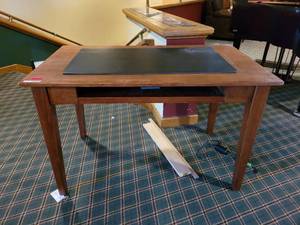 lot 37404 image: Walnut Desk With Drawer