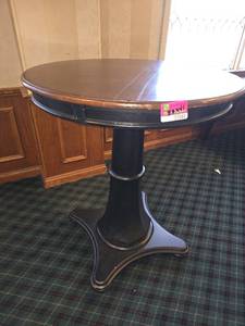 lot 27081 image: 35in Dark Wood Bar Height Table
