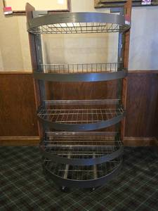 lot 27112 image: Merchandise Shelving Unit On Casters