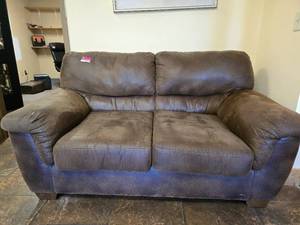 lot 36273 image: Ashley Furniture Love Seat, and Print