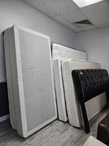 lot 37439 image: Lot of Assorted Mattresses, King Bed, and More