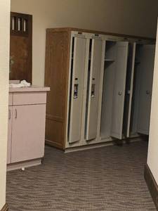 lot 37456 image: Contents of Room W Lockers, Bathroom Stalls, And More