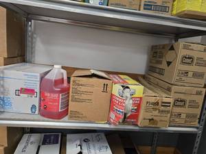 lot 37487 image: Contents Of Shelf W Can Liners, Comet, And More