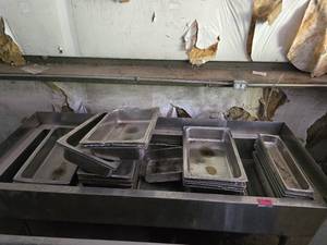 lot 28013 image: Stainless Steel Ice Well W Assorted Size Hotel Pans