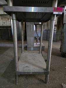 lot 28027 image: Stainless Steel Table W Equip-bid Tabs