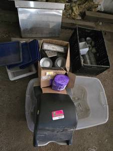 lot 50571 image: Assorted Lot W EcoLab Detergent, Dishes, And More