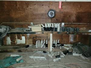 lot 50584 image: Lot Of Sand Bottles, Step Ladder And More