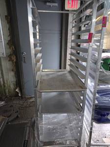 lot 28060 image: Commercial Sheet Pan Rack W Sheet Pans