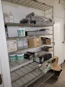 lot 31592 image: 8 Tier Metro Shelf, Contents Included