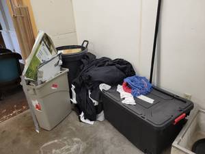 lot 31602 image: Assorted Lot Of Trash Cans And More