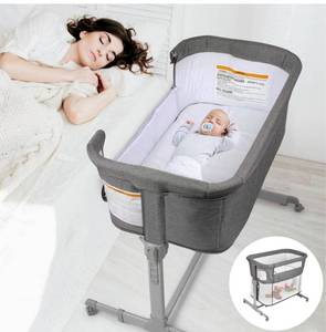 lot 1388 image: 3 in 1 Baby Bassinet, Bedside Sleeper, & Playpen, Easy Folding Portable Crib