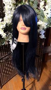 lot 1402 image: style icon presents blue black high quality synthetic fiber wig
