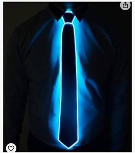 lot 1407 image: Led Tie Light Up Fanny Ties Novelty Necktie For Men LED Light Up Ties Costume Accessory (PINK)