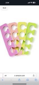 lot 1408 image: 120 PCS Premium Pedicure Toe Separators - Soft & Durable Bulk Salon Pedicure Accessories - 4 Colors
