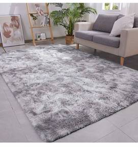 lot 1417 image: Super Soft Fluffy Rug for Living Room, 5x8 Large Gray Shag Fuzzy Plush Area Carpets, Anti-Skid Furry Faux Fur Shaggy Rug, Rectangular Rug for Bedroom Home Decor, Light Grey