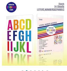 lot 1422 image: 24 Sheets 2 Inch Self Adhesive Letters Stick on Vinyl Letters Capital Letter Stickers Alphabet Sticker Letter Number for Outdoor Poster Mailboxes Crafts
