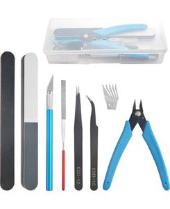 lot 1435 image: Professional 8 PCS Gundam Car Model Tools Kit Modeler Basic Tools Craft Set Hobby Building Repairing and Fixing(A)