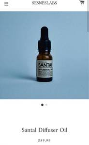 lot 1467 image: Retail $89.99 luxury scent diffuser oil Santal