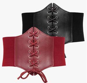 lot 1801 image: GRACE KARIN Lace-up Cinch Belt Tied Corset Elastic Waist Belt Size Small