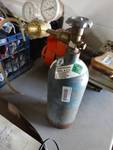 Small welding cylinder 25/75, has about 1200 psi
