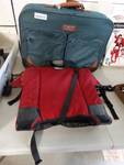Jordache suitcase & 2 travel chair seat padding