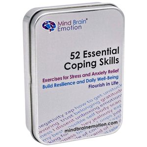 lot 5612 image: 52 Essential Coping Skills Cards - Self Care Exercises for Stress and Social Anxiety Relief - Resilience, Emotional Agility, Confidence Therapy Games for Teens, Adults by Harvard Educator