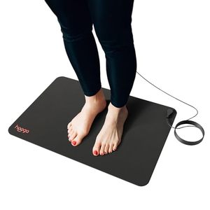 lot 5628 image: Hooga Grounding Mat for Sleep, Energy, Pain Relief, Inflammation, Balance, Wellness. Earth Connected Therapy. Indoor Grounding at Home, Office, Work. 15 Foot Cord Included. Conductive Carbon - Retail $111.74