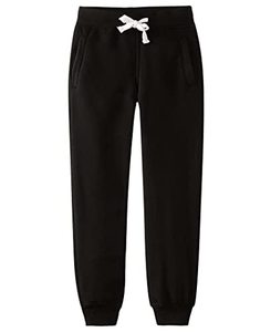 lot 5635 image: SouthPole Boys Big (Age 8-18) Active Basic Fleece Jogger Pants, Black, Small