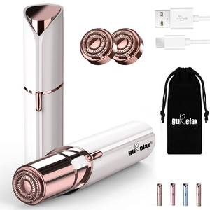 lot 5663 image: Gurelax Facial Hair Remover, Facial Hair Removal for Women, Hair Removal Device, Face Shaver Included 2 x Replacement Heads for Flawless