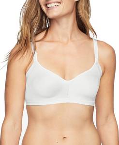 lot 5666 image: Warners Womens Easy Does It Underarm-Smoothing with Seamless Stretch Wireless Lightly Lined Comfort Bra Rm3911a, White, S