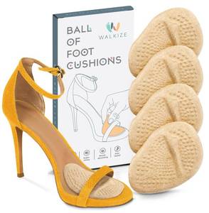 lot 5670 image: Metatarsal Pads Women  Heel Inserts for Women  Ball of Foot Cushions (2 Pairs Foot Pads) All Day Pain Relief and Comfort One Size Fits Shoe Inserts for Women (Beige)