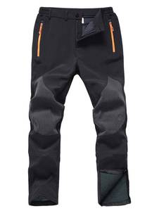 lot 5679 image: Gash Hao Mens Snow Ski Waterproof Softshell Snowboard Pants Outdoor Hiking Fleece Lined Zipper Bottom Leg (180Black, 30W X 32L)