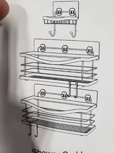 lot 5683 image: White Shower Caddy WP371