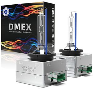 lot 5684 image: DMEX D3S HID Headlight Bulbs Xenon 8000K White Blue 35W Replacement 66340 42403 42302 Headlamp - Pack of 2