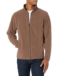 lot 5768 image: Amazon Essentials Mens Full-Zip Fleece Jacket (Available in Big & Tall), Brown Heather, XLarge