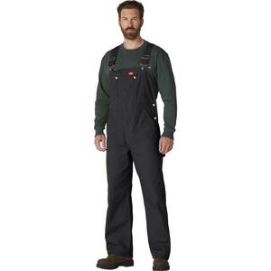 lot 5769 image: Dickies mens Bib Overalls, Rinsed Black, 38W x 34L US