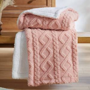 lot 5772 image: Bedsure Sherpa Blanket Twin Size - Twin Blanket Fuzzy Soft Cozy Throw for Couch, Fleece Thick Warm Blanket for Winter, Dusty Pink, 60x80 Inches