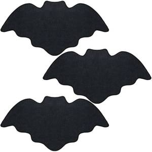lot 5797 image: Timgle 3 Pcs Halloween Bat Bath Mat 36 x 20 Inches Black Bat Rug Decor Non Slip Foot Mat Gothic Rug Gift for Kitchen Living Room Bedroom Family Home Decor