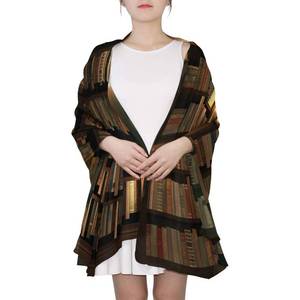 lot 5815 image: AUUXVA Fashion Scarf Vintage Library Bookshelf Bookcase Long Lightweight Sunscreen Scarf Shawl Wrap Muffler Neckerchief for Women Men