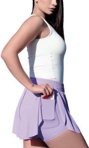 lot 5824 image: Butterfly Short Flows Shorts Flowy Skirts Preppy Flowy Shorts Tennis Skirt Purple 4-6