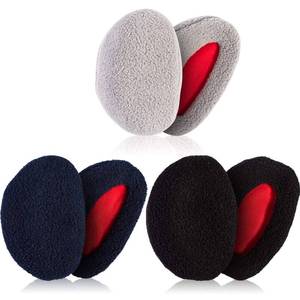 lot 5826 image: Whaline 3 Pairs Ear Warmers Bandless Ear Muffs Unisex for Winter Outdoors (Dark Color, M)