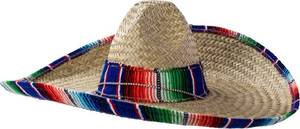 lot 5829 image: Rubies unisex adult Sombrero With Rainbow Serape Edge and Band Party Supplies, Multi Color, One Size US